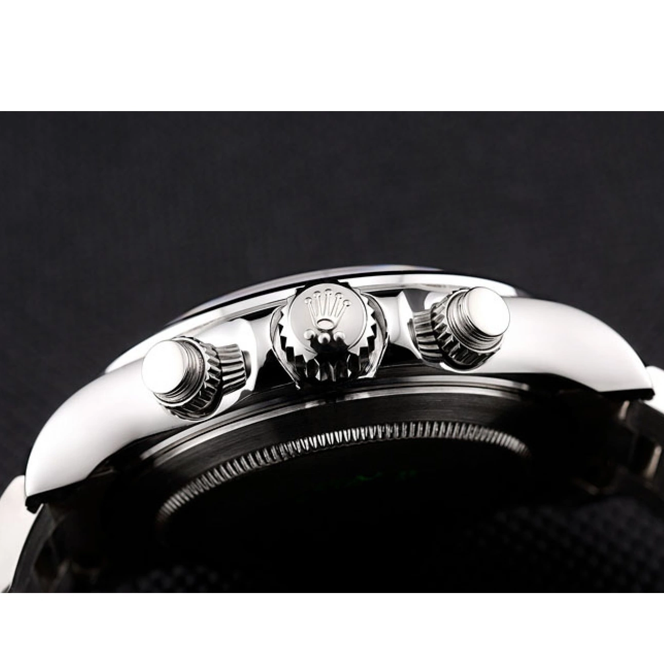 AAA Replica Watches Rolex Swiss Dial Black Daytona Steel 80296 Stainless Bracelet 0731